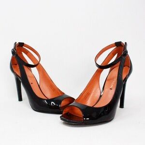 Via Spiga | Black Patent Peep Toe Heels size 8